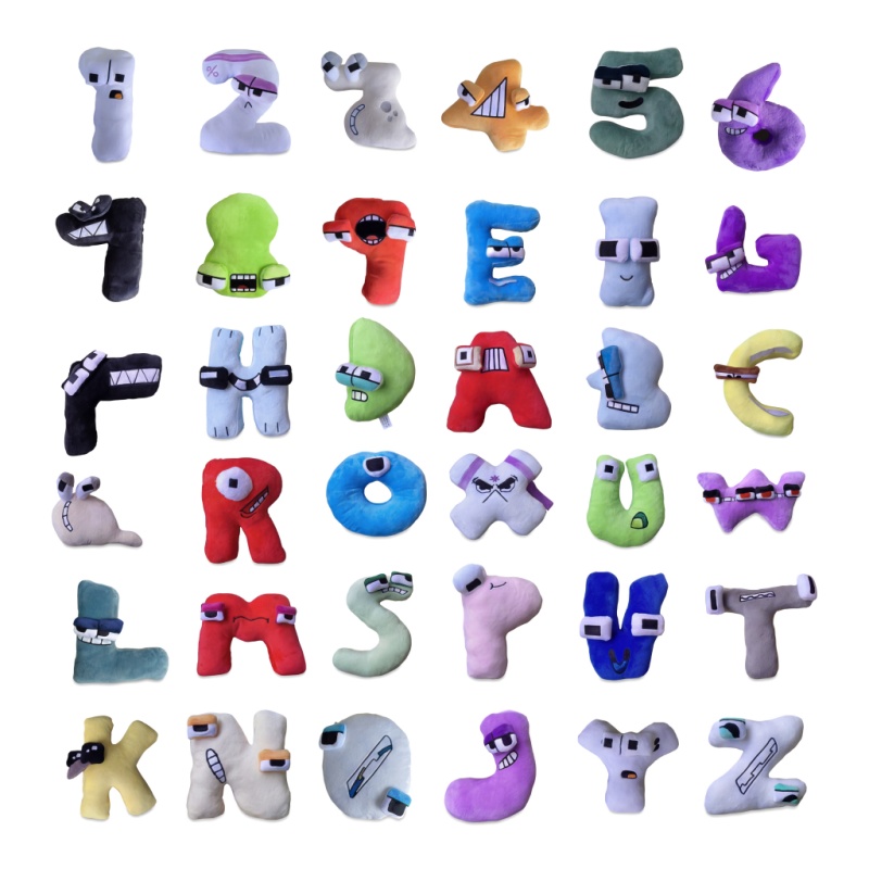 Kids Education Movies - 26 Pcs Alphabet & Number Plush
