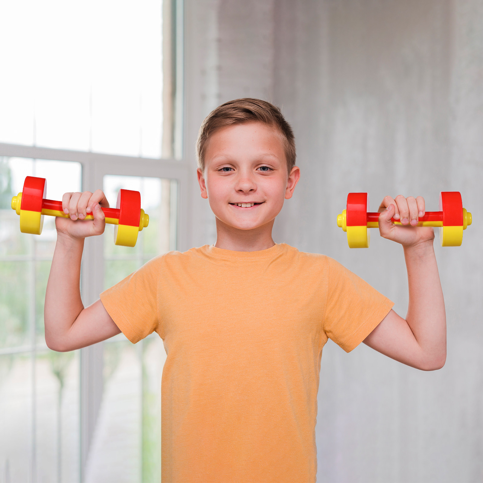 Kids Early Education - 1Pair Children Plastic Dumbbell Barbell Kids