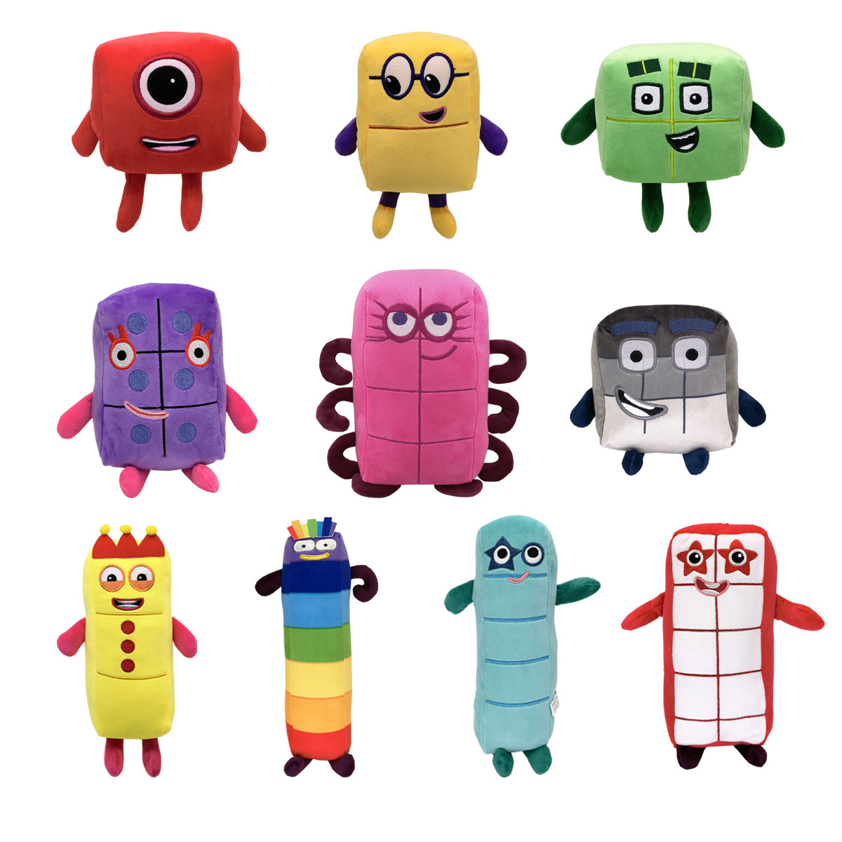Kids Education Movies - 10pcs Cartoon number Plush Doll Toy