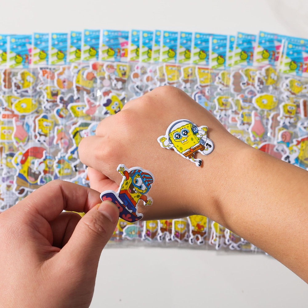 Kids Education Movies - 12-Pack SpongeBob 3D Stickers - Cute