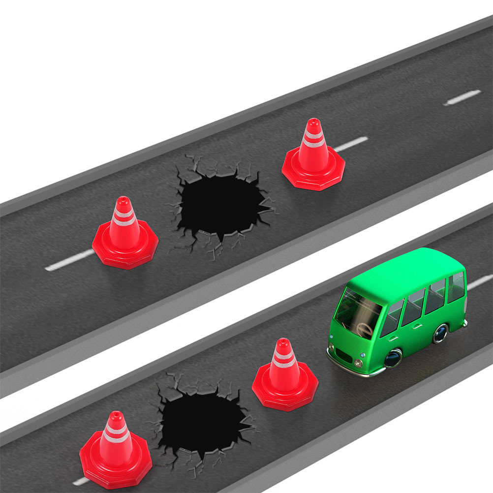 Kid Educational - 24Pcs Mini Traffic Cones Red PP