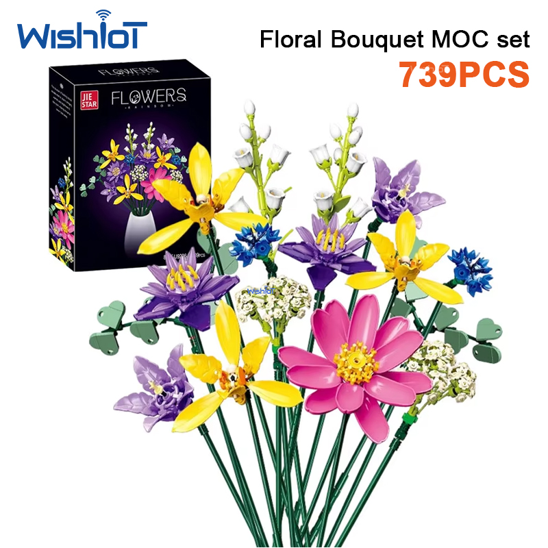 JJ9236 739pcs Flower Bouquet B - Orchid Kids Education 评论和价格