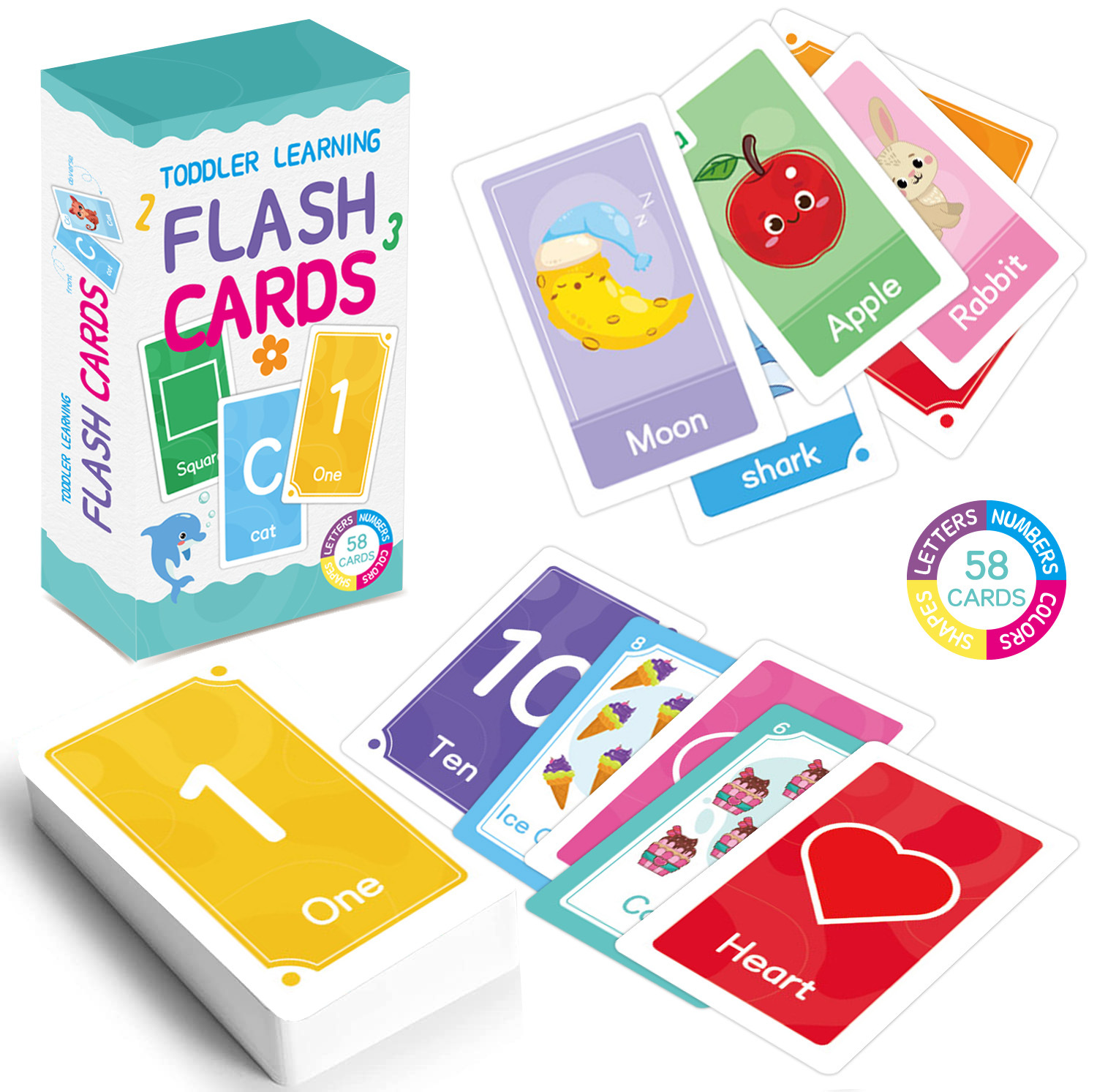 58 Pcs ABC Alphabet Flashcards - Kids Early Education 评论和价格