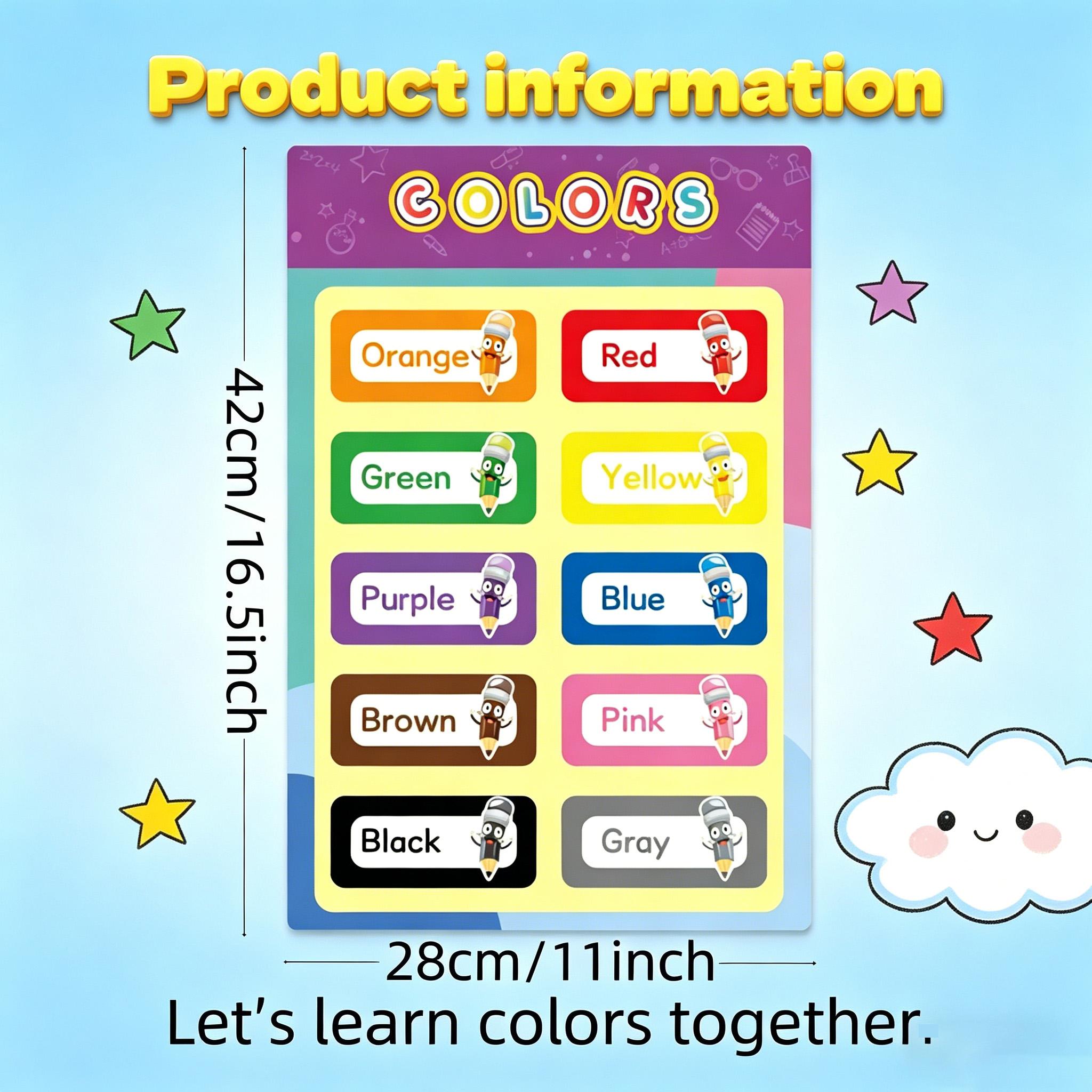 16 PCS Educational Posters for - Kids Educational Posters 评论和价格