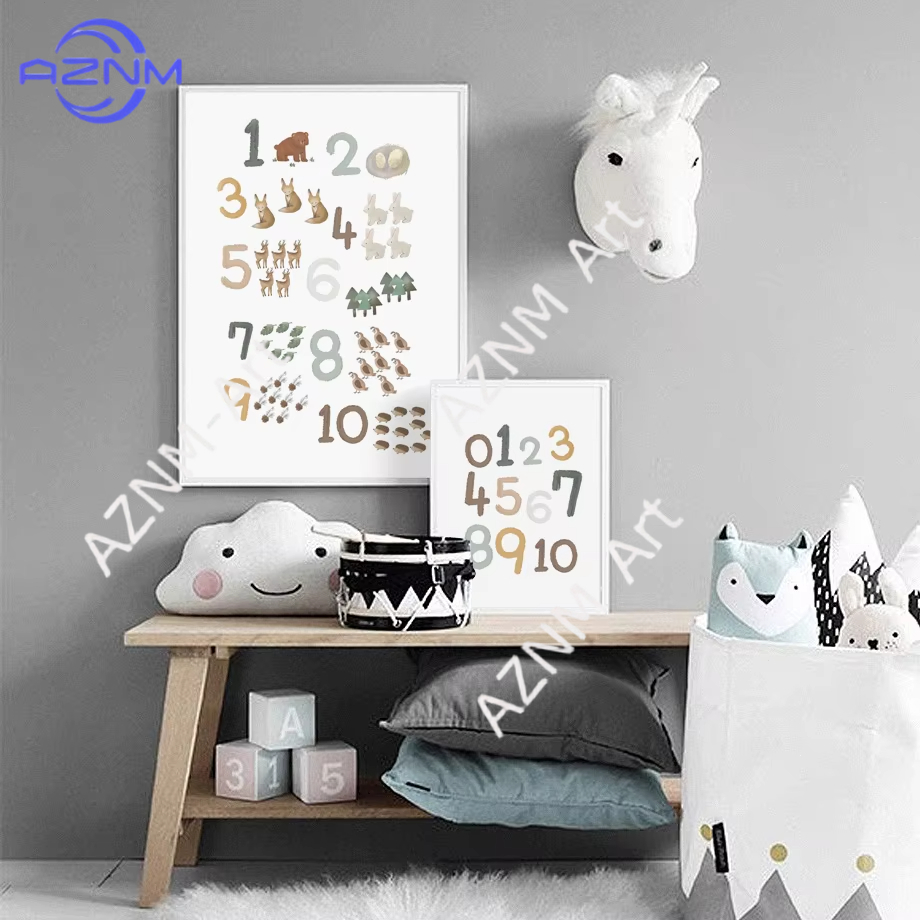 1/2pcs Education Learning Numb - Kids Educational Posters 评论和价格