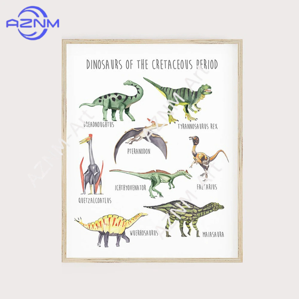 1/3PCS ，The cartoon dinosaur s - Kids Educational Posters 评论和价格