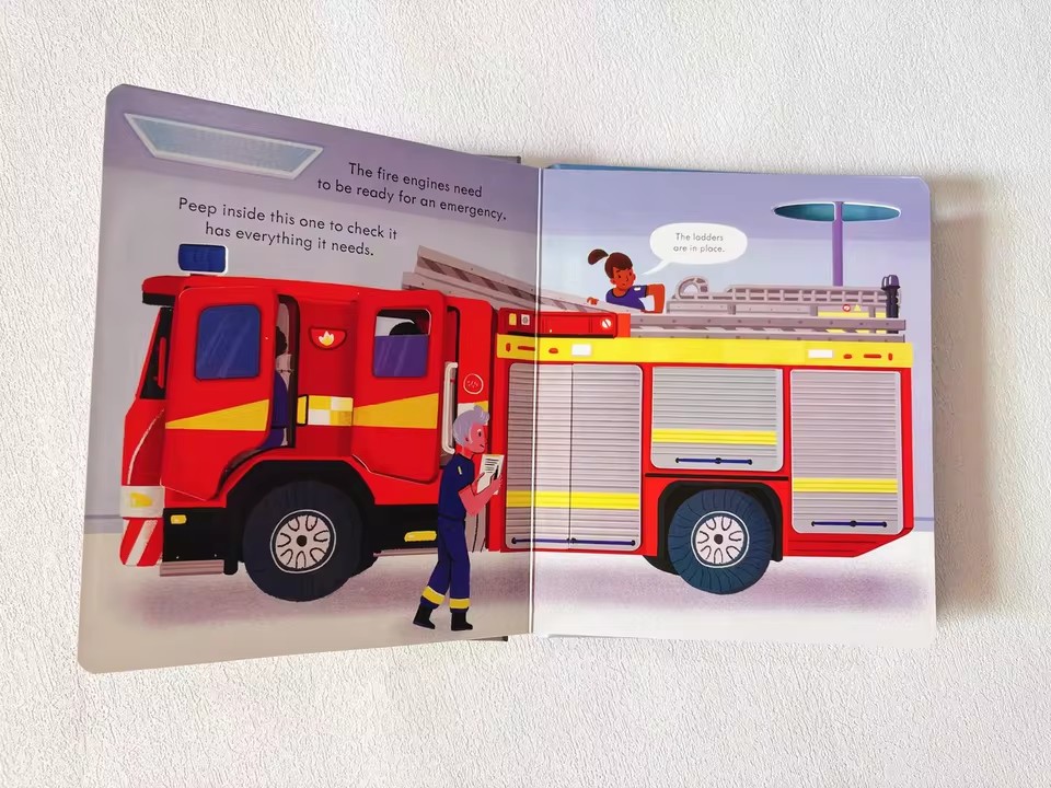 Usborne Peep Inside How A Fire - Kid Educational 评论和价格