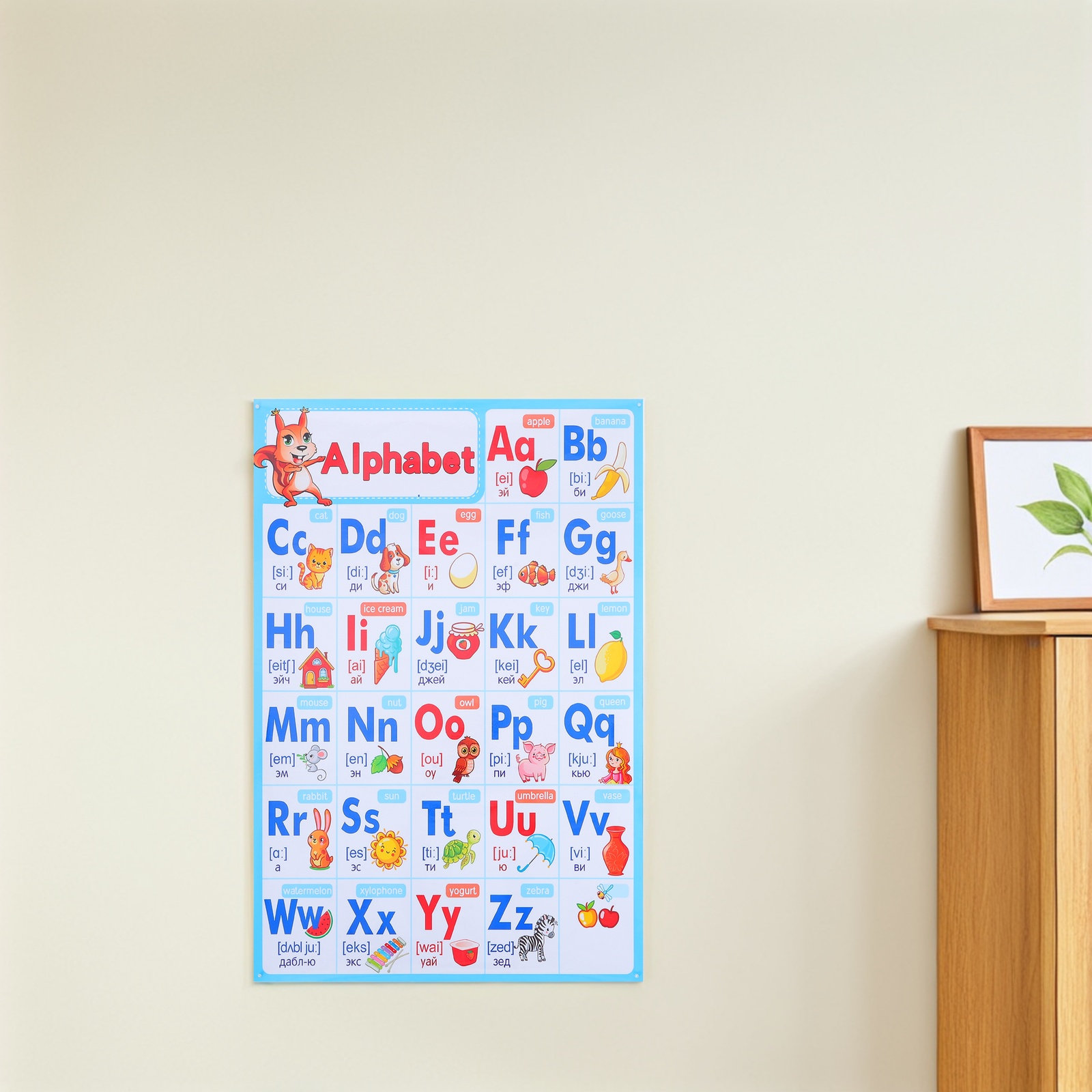 Alphabet Poster Chart Abc Pres - Kids Educational Posters 评论和价格