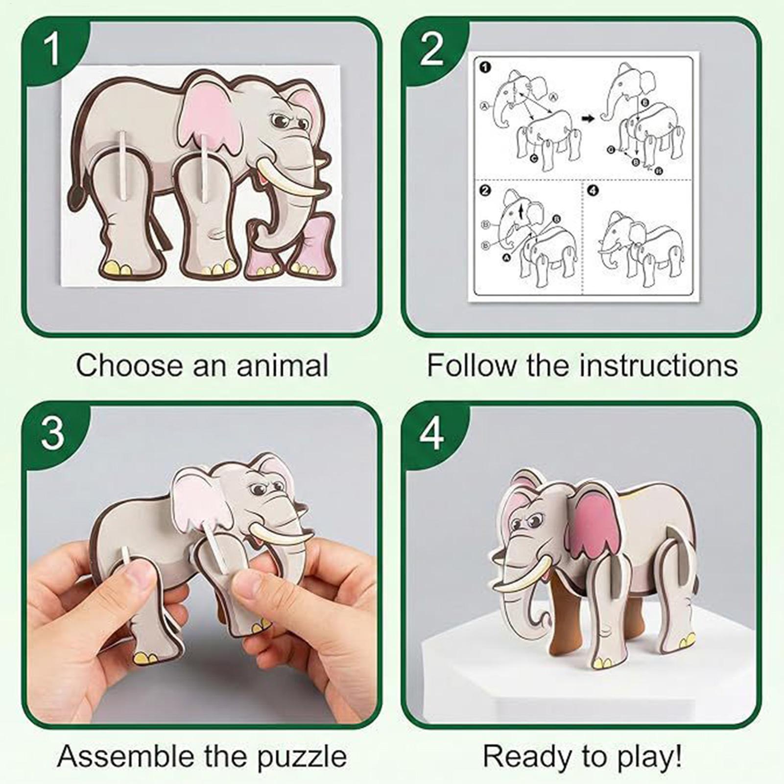 3D Cartoon Puzzles For Kids 7  - Kids Early Education 评论和价格