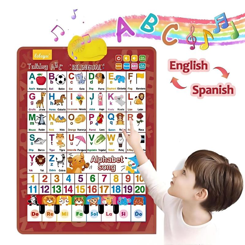 Kids' Bilingual English-Spanis - Kids Educational Posters 评论和价格
