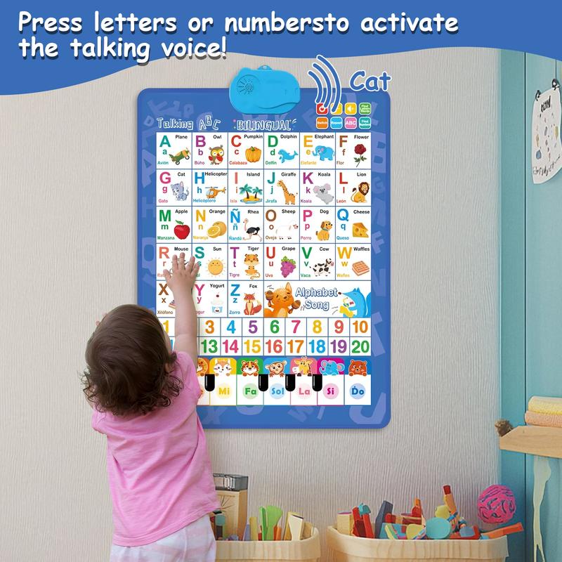 Kids' Bilingual English-Spanis - Kids Educational Posters 评论和价格