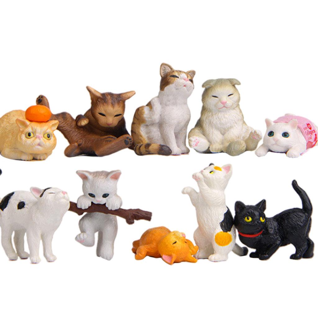 10 PCS PVC Cat Figures Statues - Kids Education Learn Tv 评论和价格