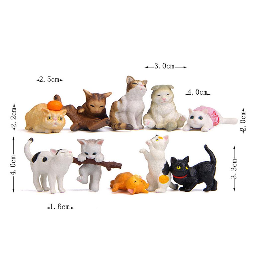 10 PCS PVC Cat Figures Statues - Kids Education Learn Tv 评论和价格