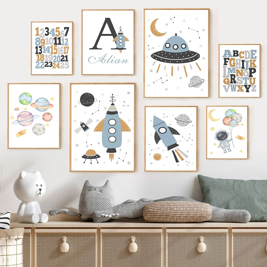 Custom Name Rocket Astronaut A - Kids Education System 评论和价格