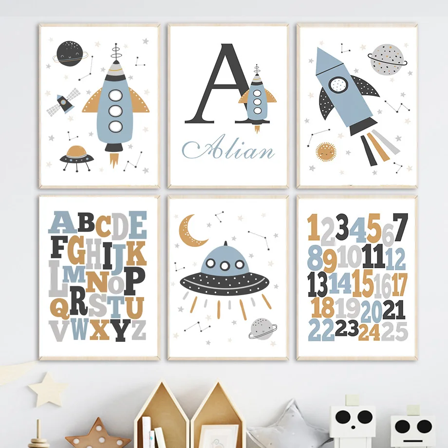 Custom Name Rocket Astronaut A - Kids Education System 评论和价格