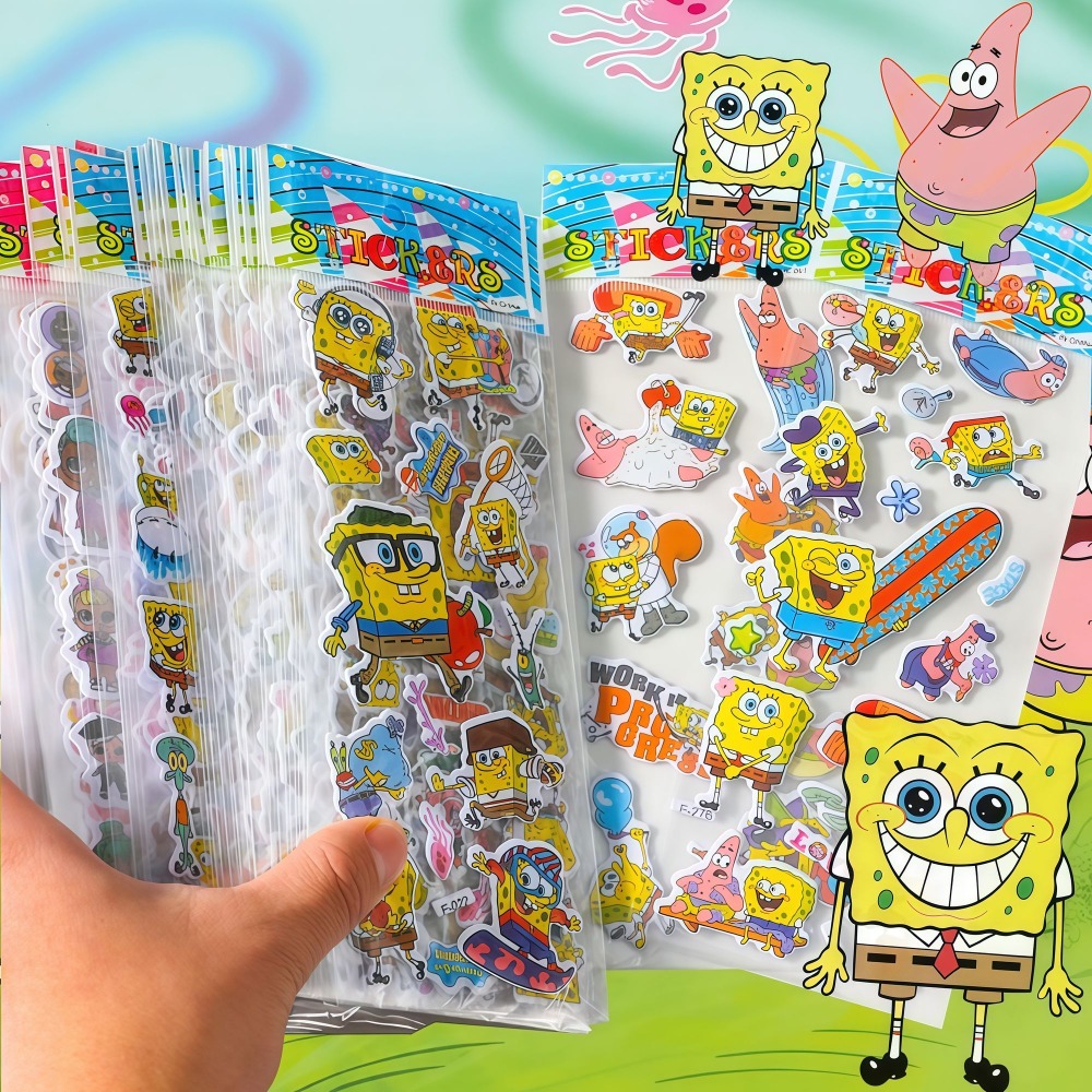 12-Pack SpongeBob 3D Stickers  - Kids Education Movies 评论和价格