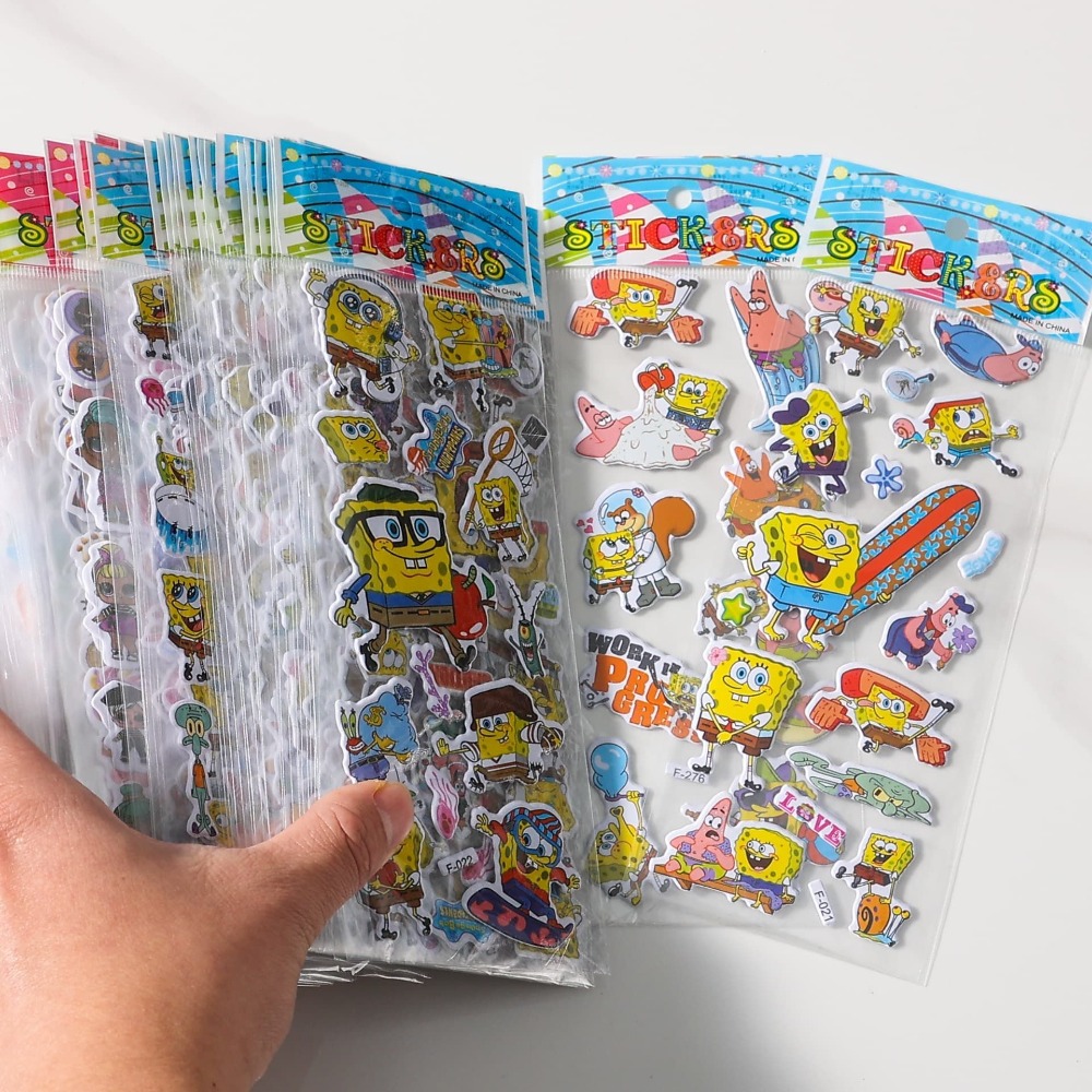 12-Pack SpongeBob 3D Stickers  - Kids Education Movies 评论和价格