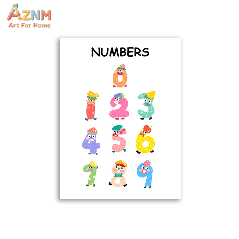 AZNM Educational Alphabet Numb - Kids Educational Posters 评论和价格