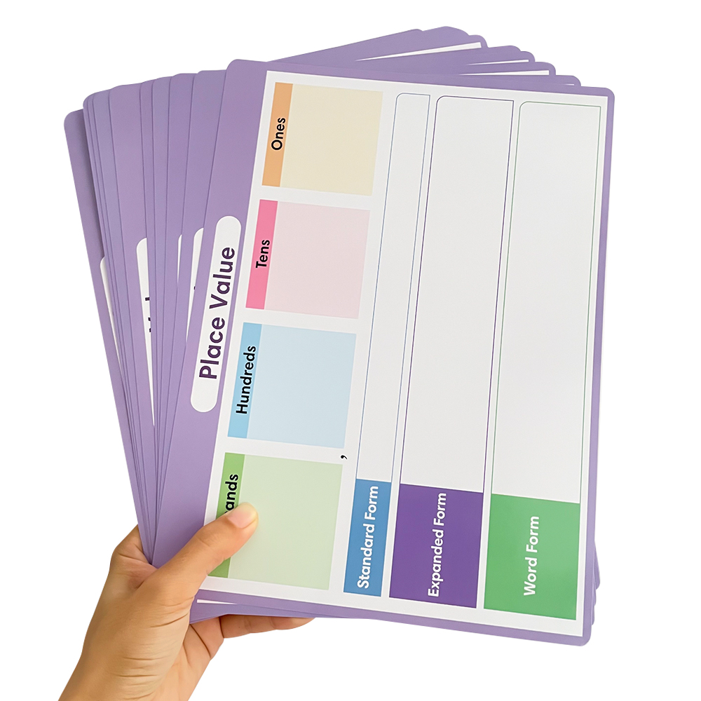 Erasable Place Value Learning  - Kids Educational Posters 评论和价格