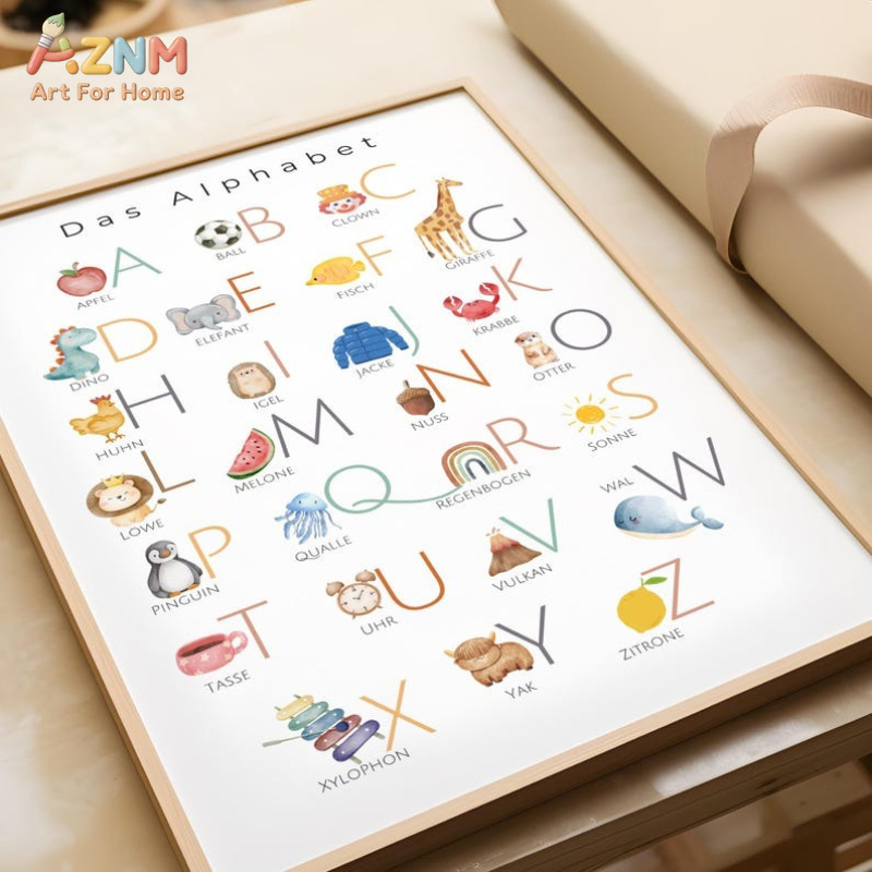 AZNM German Alphabet Numbers C - Kids Education Nursery 评论和价格