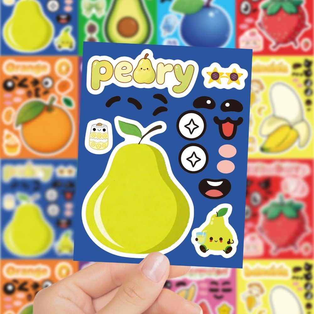8 Sheets Make Face Cute Cartoo - Kids Education Store 评论和价格
