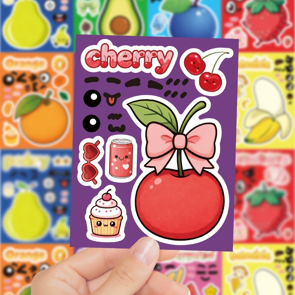 8 Sheets Make Face Cute Cartoo - Kids Education Store 评论和价格