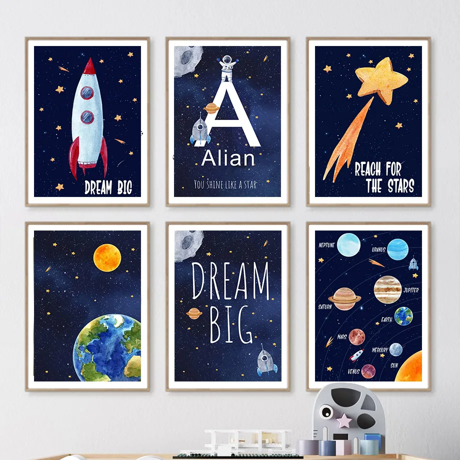 1pc Canvas painting  Custom Na - Kids Educational Posters 评论和价格