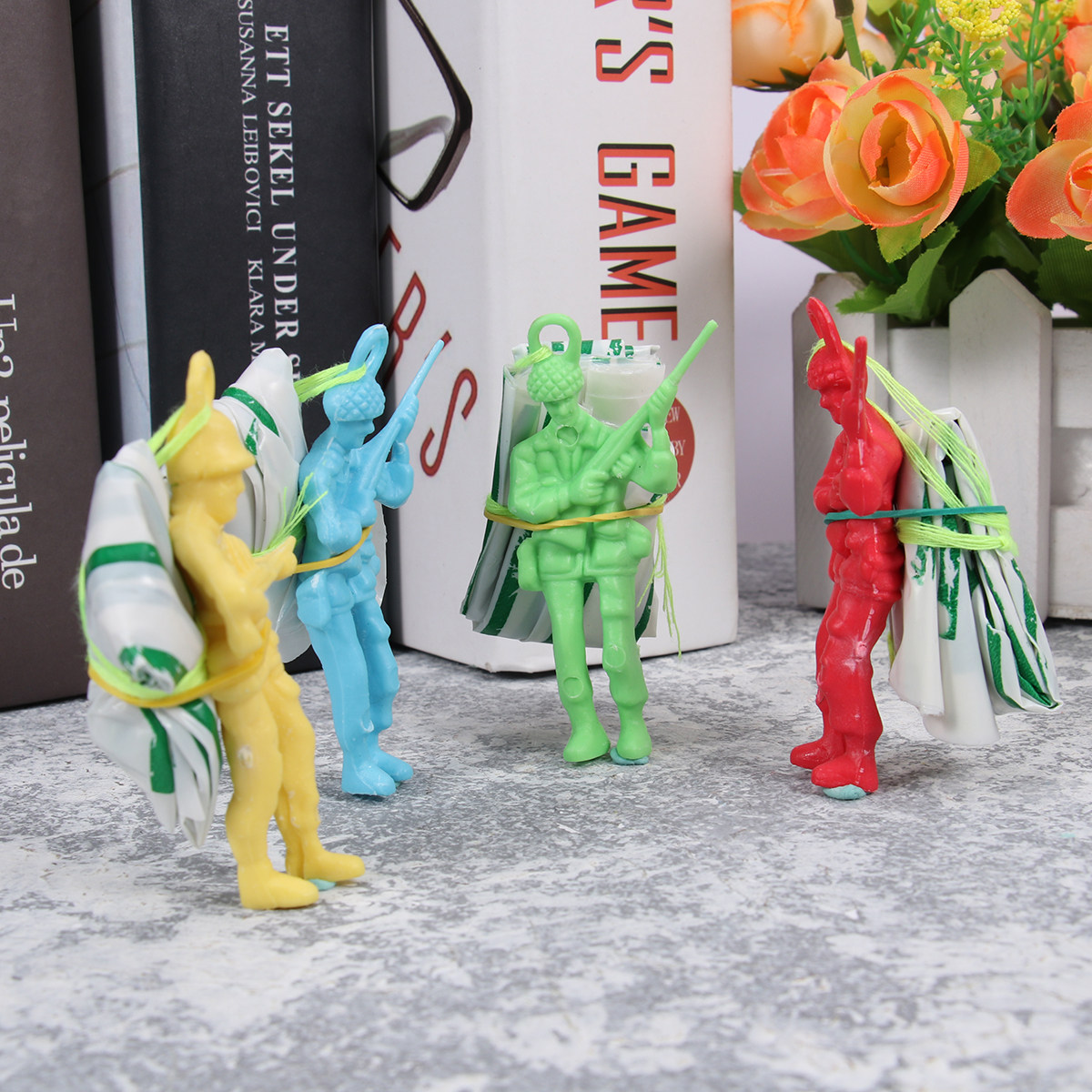 10Pcs Soldier Parachute Hand T - Kids Education Design 评论和价格