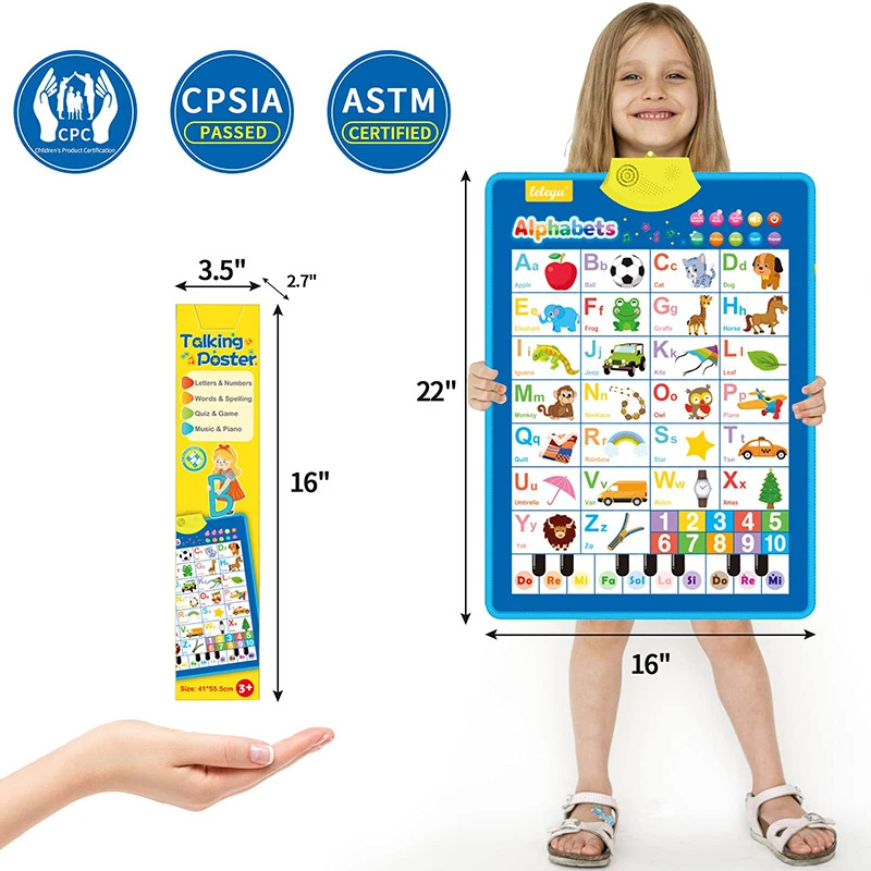 Electronic English Alphabet Wa - Kids Educational Posters 评论和价格